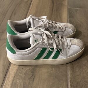 Adidas Classic White and Green Shoes